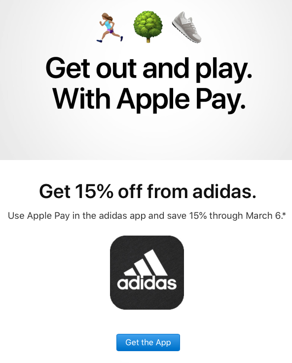 adidas uk apple pay