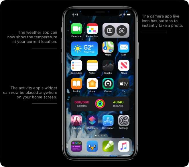 photo of iOS 14 concept imagines Home screen widgets on iPhone image