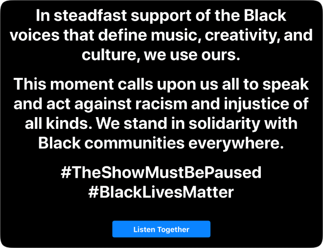 photo of Apple Music joins ‘Blackout Tuesday’ awareness campaign image