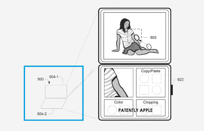 photo of Apple granted U.S. patent for a dual display iPad image