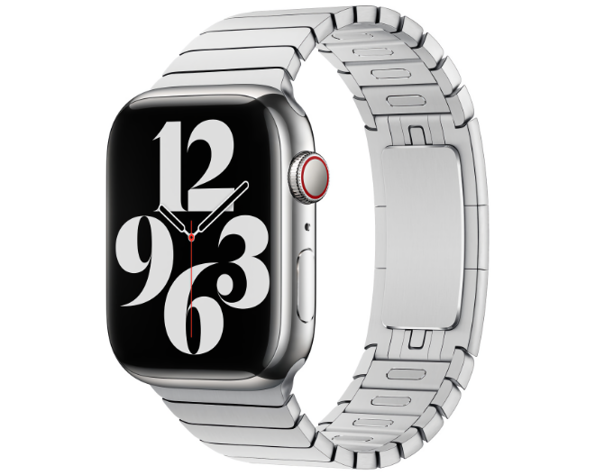 Link Strap Silver Metal Belt for Apple Watch 44MM 45MM Series 4 5 6 7 8 9  SE SE 2 Gen - Starelabs® India