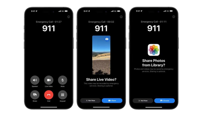 Apple iPhones will soon be able to stream live video during 911 calls