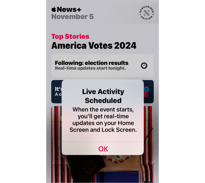 Apple News will let you watch live U.S. election results from your Home and Lock Screens