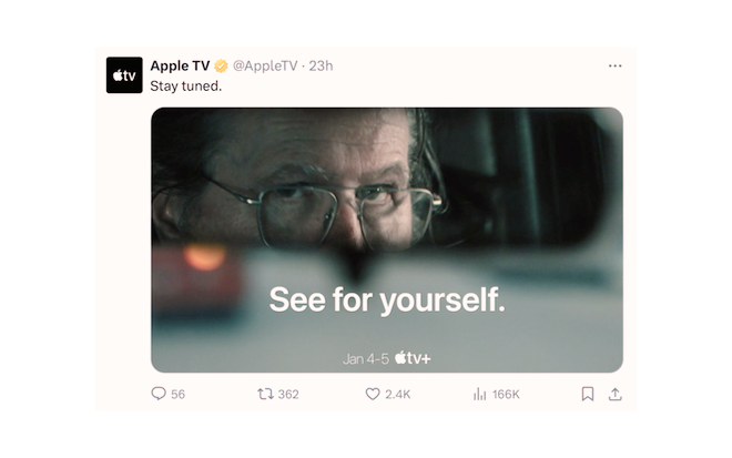Apple TV+ teases ‘Stay tuned. See for yourself January 4-5’